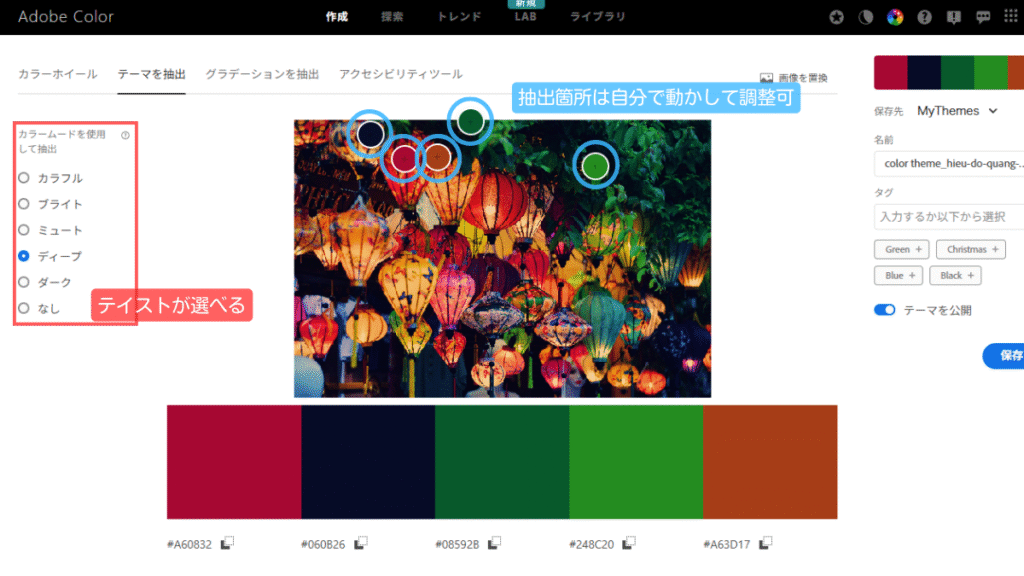 AdobeColorの機能説明